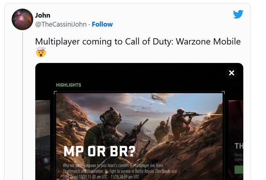 COD Warzone Mobile sẽ có chế độ nhiều người chơi.