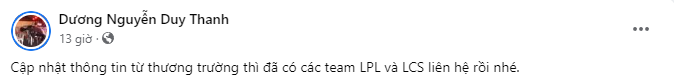 Cựu HLV Tinikun tiết lộ đã có đội từ LPL, LCS liên hệ Levi