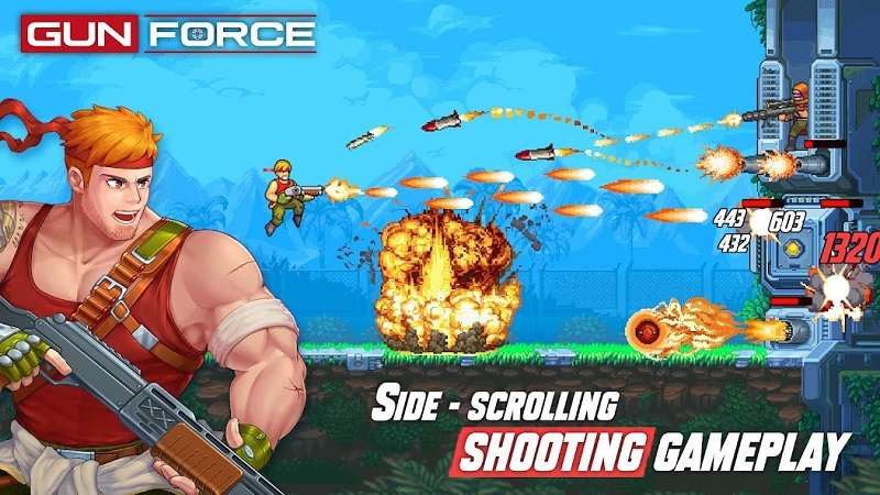 Gun Force Action Shooting - Game bắn súng bản sao Contra Mobile đã có trên Android