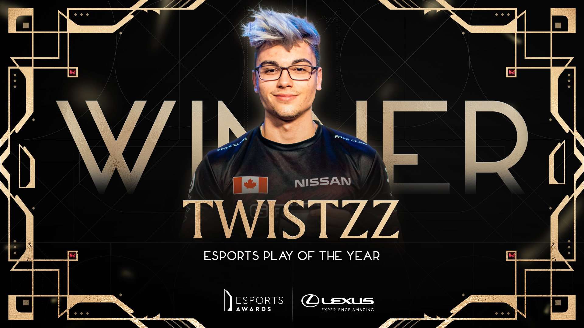 Tuyển thủ Twistzz đã giành giải ở hạng mục Esports Play of the Year.