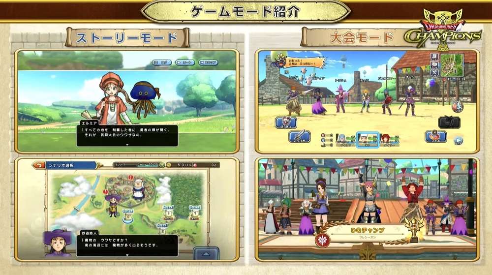 Trò chơi Dragon Quest Champion sử dụng đồ họa 3D tinh tế và thiết kế nhân vật theo phong cách hoạt hình