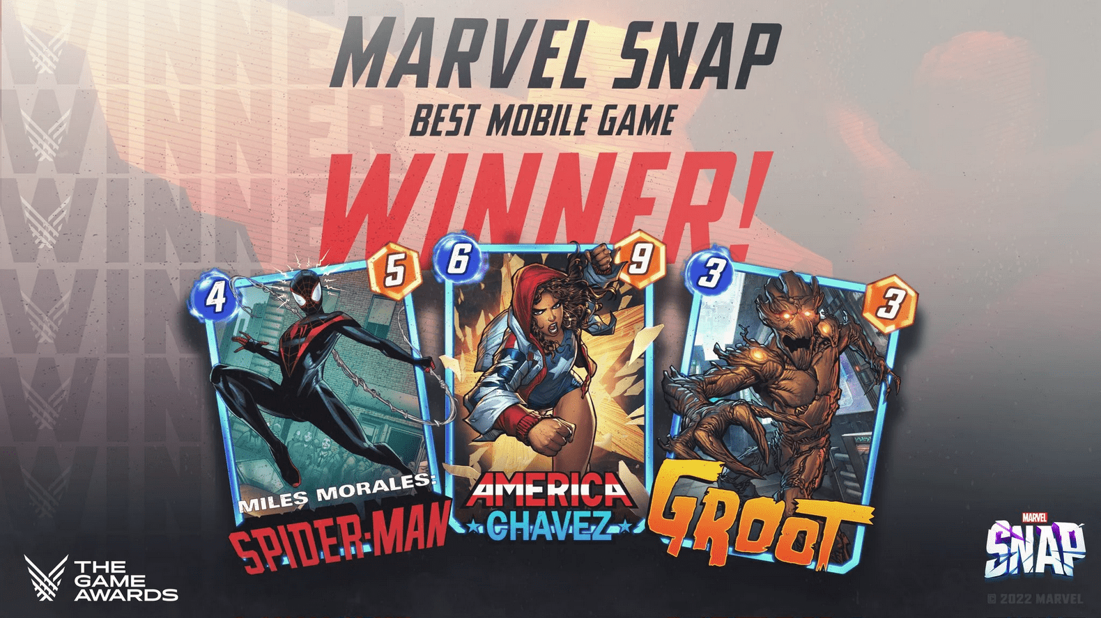 Marvel Snap wins prestigious game award