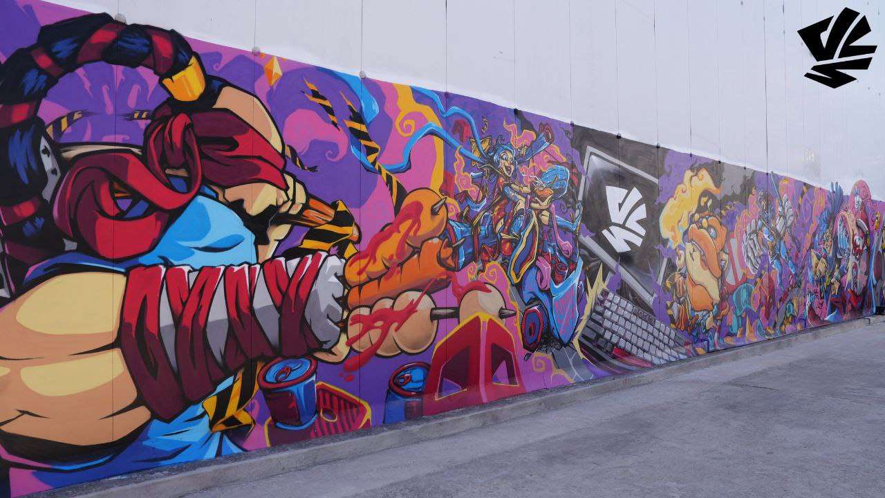 Hình ảnh được cho là bức tường của nhà thi đấu VCS Studio mới.