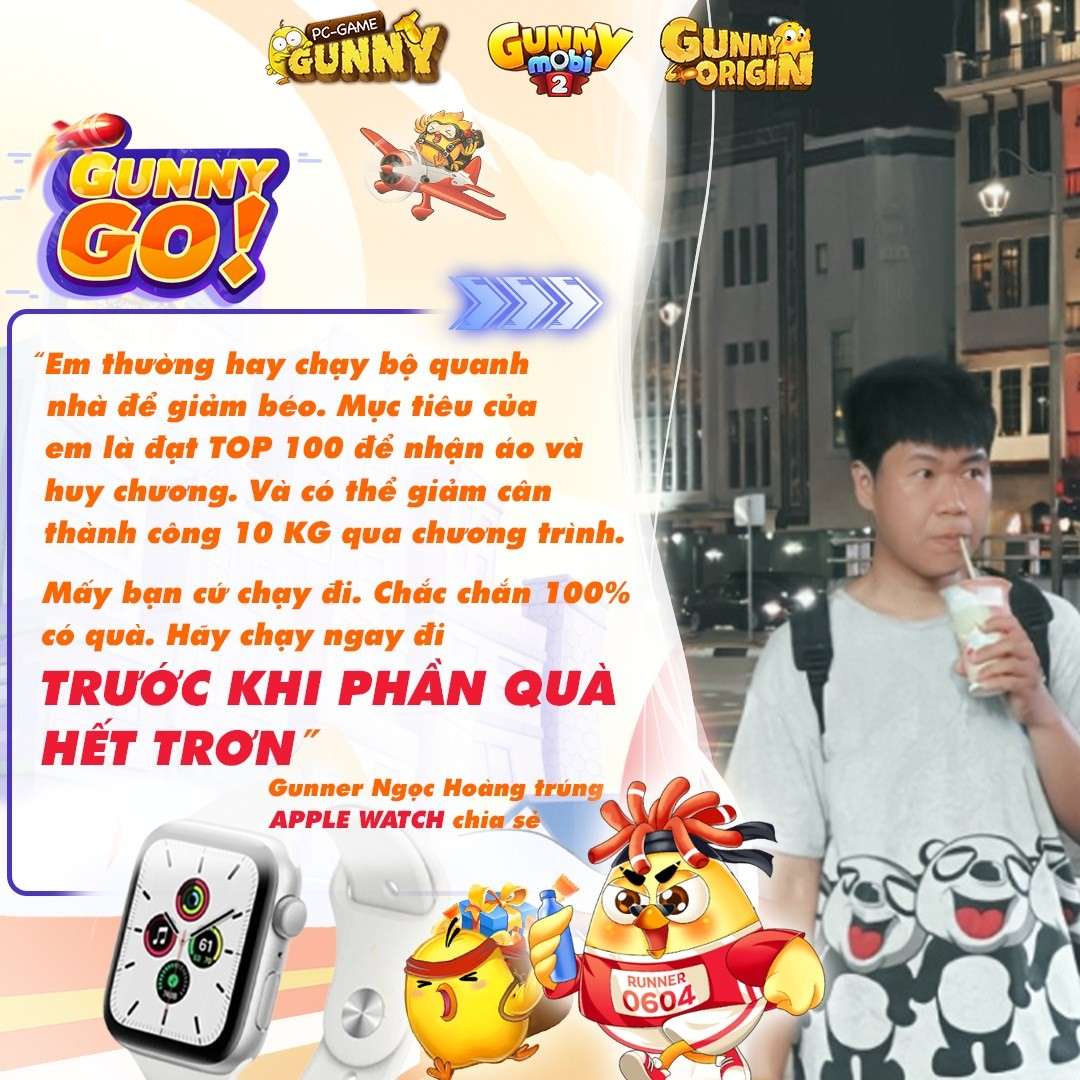 Gunny GO! – giải chạy đầu tiên quy tụ người chơi của cả ba tựa game