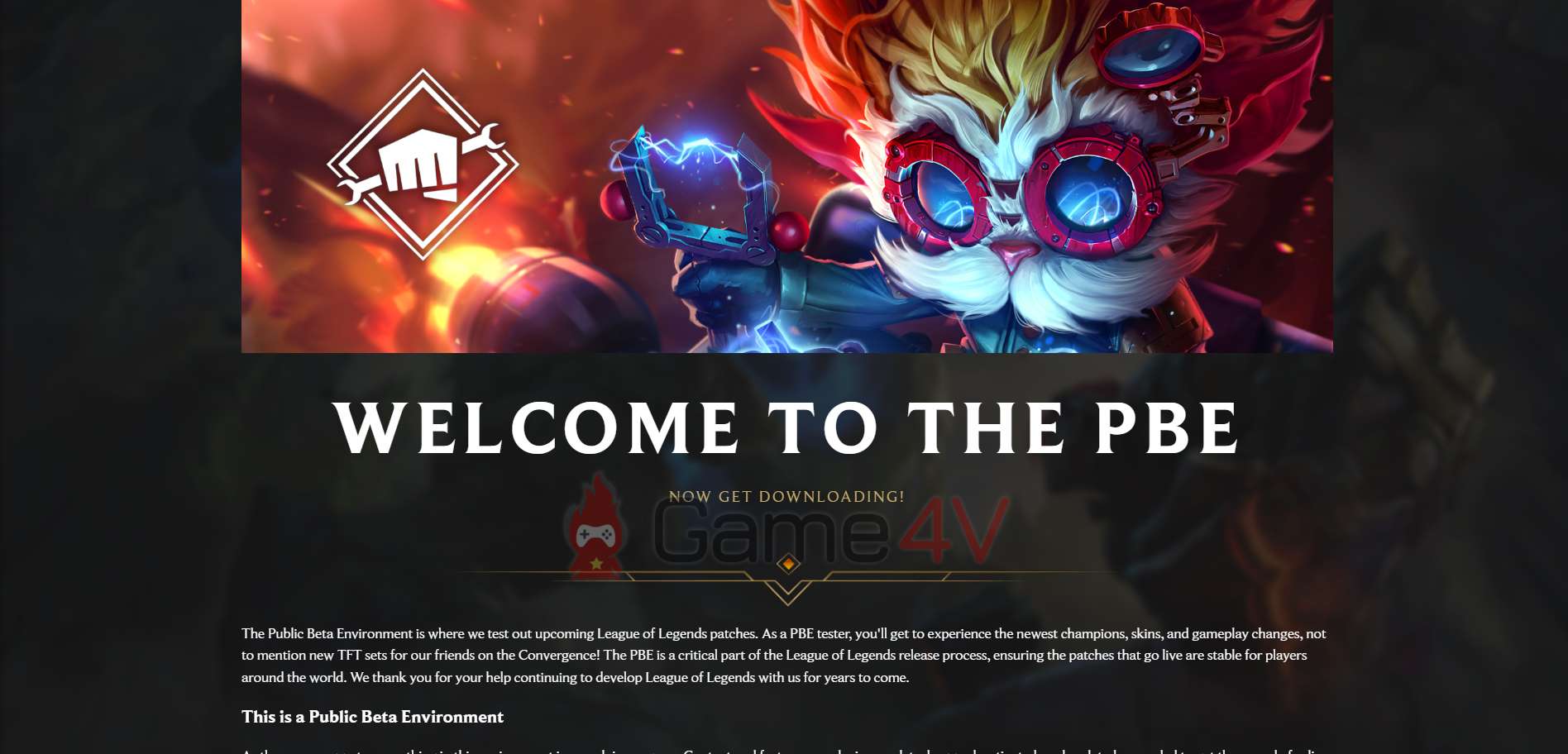 Riot Games introduces the latest content that will be updated on the PBE, typically the new season of Teamfight Tactics.