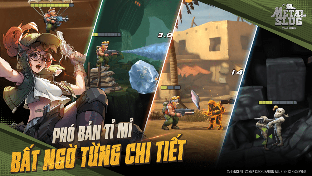 Metal Slug Awakening – Huyền thoại game thùng tái xuất trên di động, rục rịch ra mắt ở Việt Nam và 7 khu vực khác