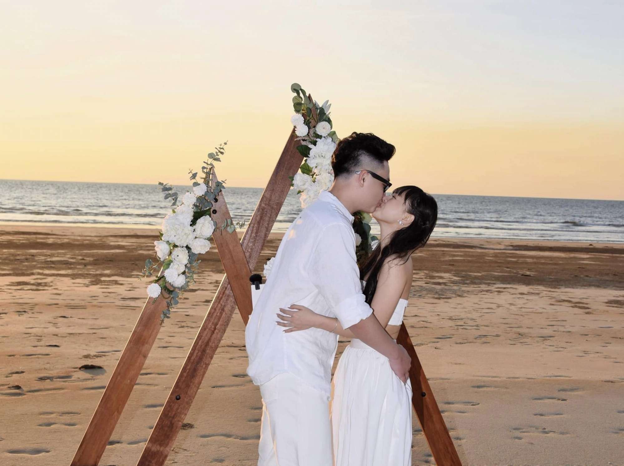 Hình ảnh đám cưới được MC Thảo Trang chia sẻ.