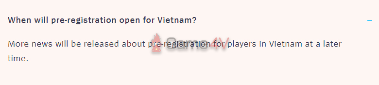 Riot Games cho biết khu vực Việt Nam vẫn chưa thể đăng ký sớm.