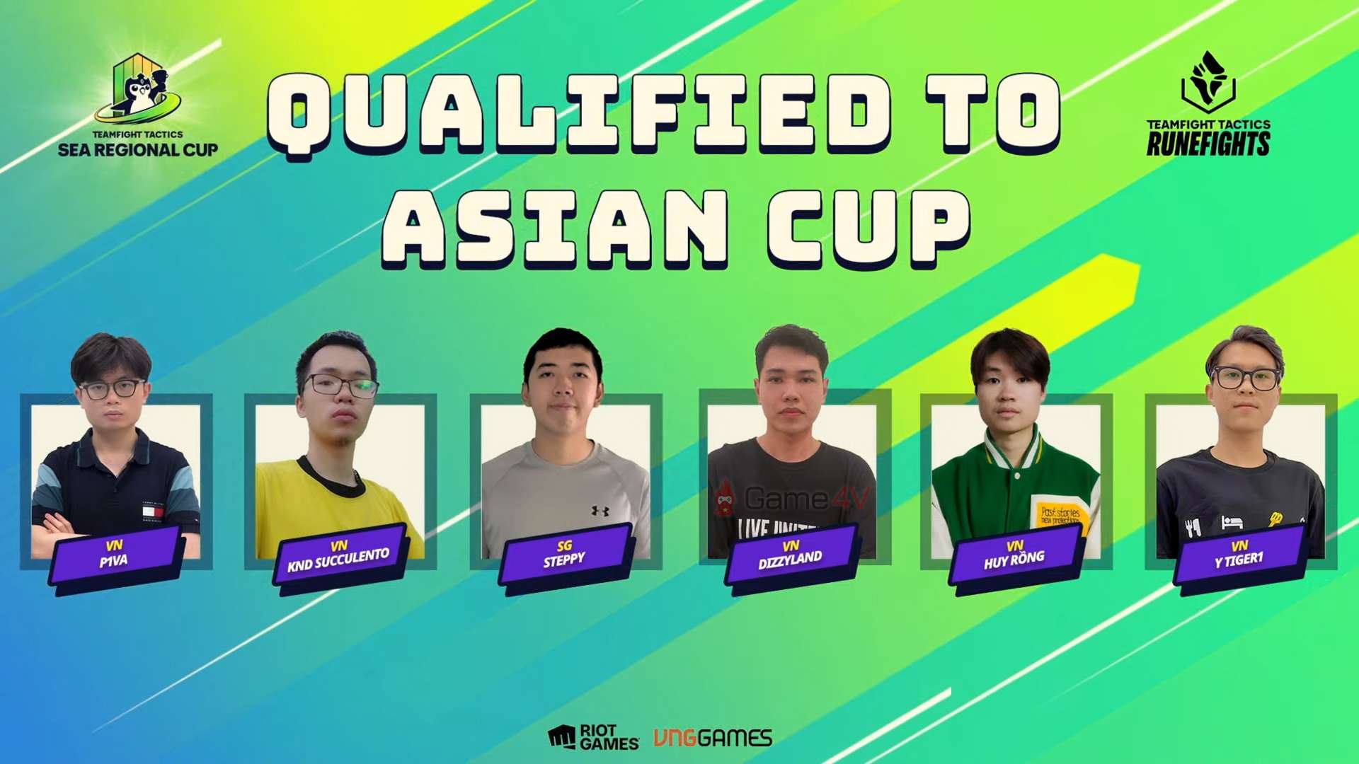 Gương mặt 6 đại diện Khu Vực SEA sẽ góp mặt tại giải đấu Asian Cup.