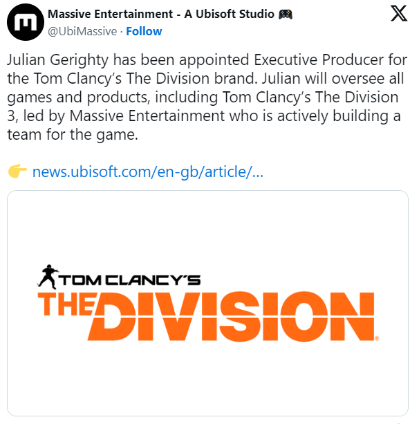 Ubisoft công bố Tom Clancy’s The Division 3