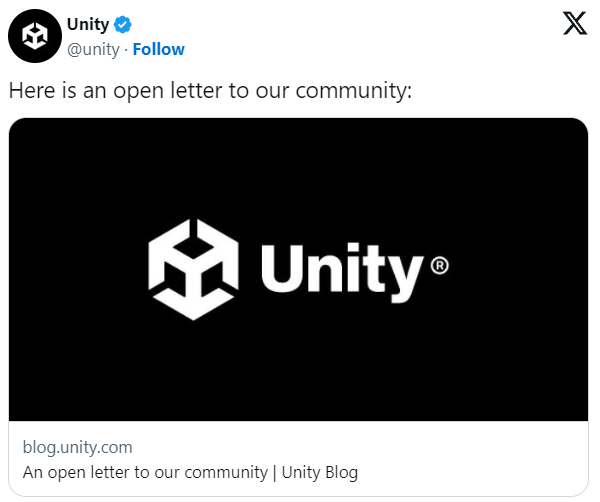 Unity thay đổi cách thức tính phí sau phản ứng dữ dội từ giới game