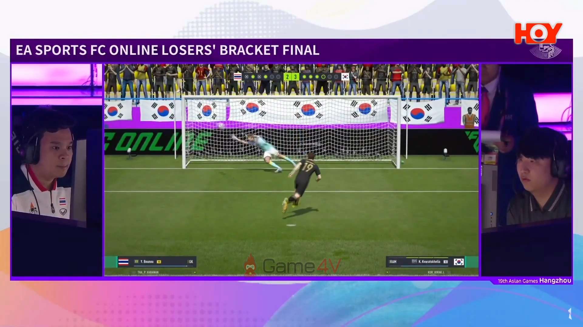 Tuyển thủ Hàn Quốc giành chiến thắng trong loạt đá luân lưu.