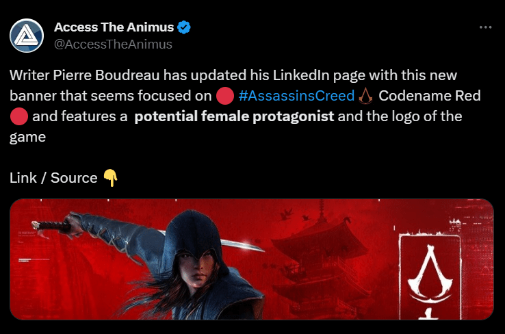 Assassin’s Creed Red hé lộ hình ảnh mới của nhân vật nữ chính