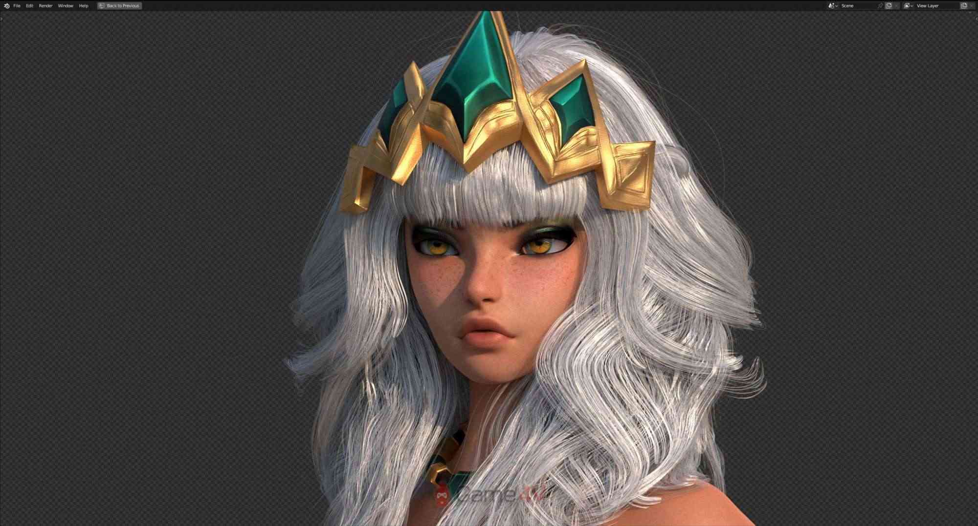 Qiyana's model is quite beautiful and similar to the default outfit image in League of Legends.