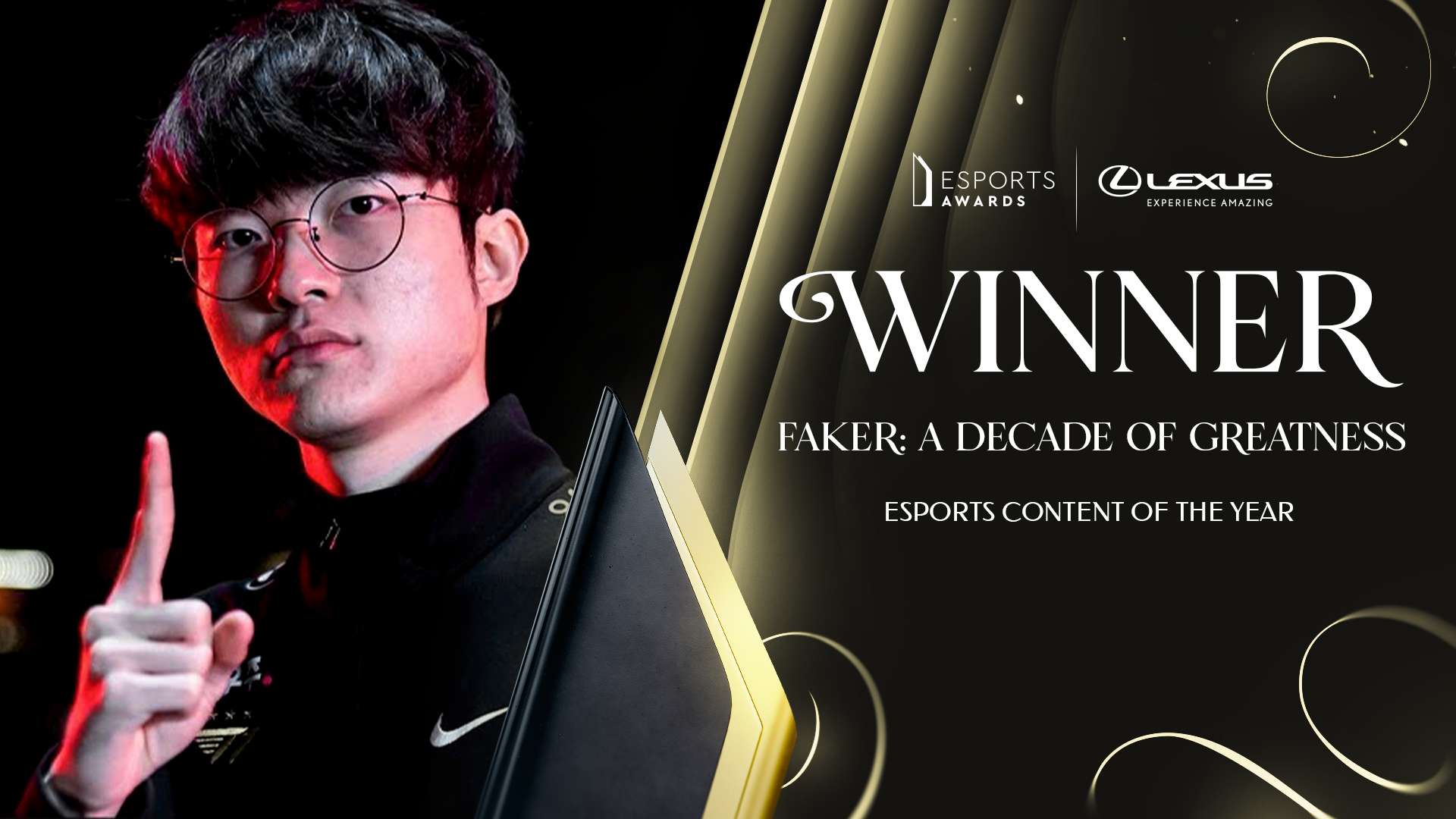 Faker giành giải Esports Content of the Year.