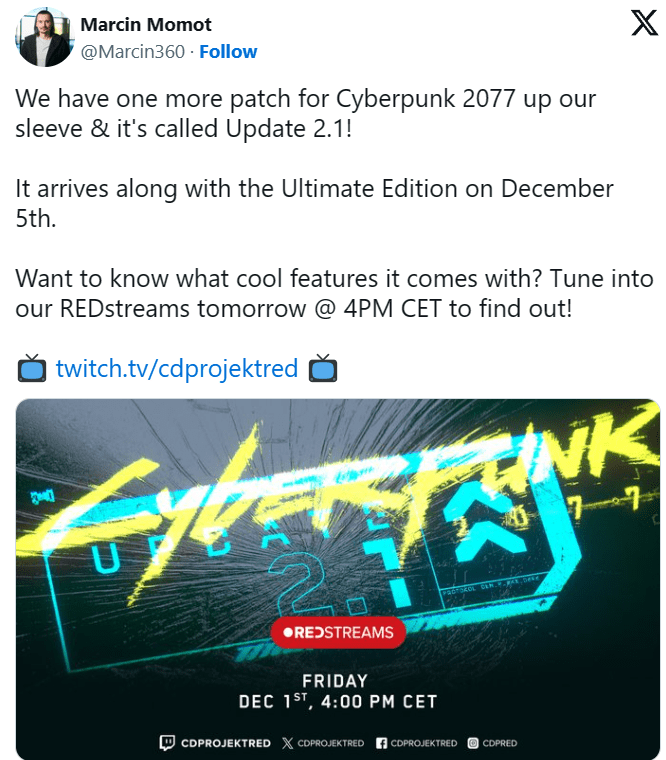 CD Projekt RED đã hoàn thành Cyberpunk 2077