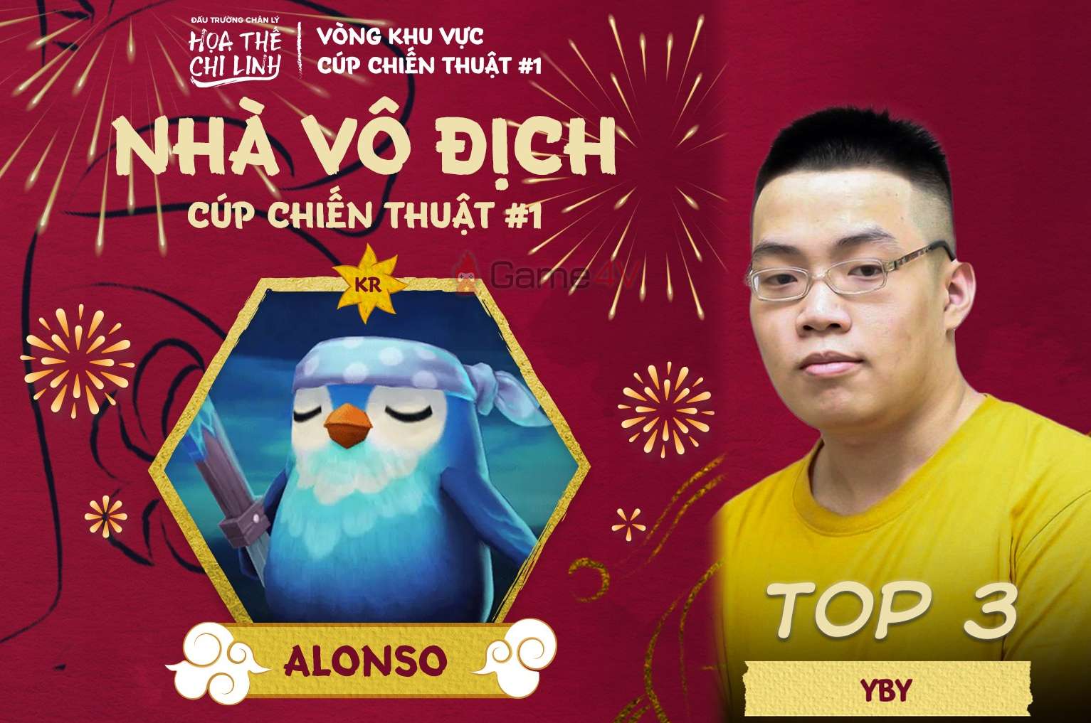 Chức vô địch Vòng Khu Vực Cúp Chiến Thuật #1 thuộc về Alonso, Yby1 là tuyển thủ Đấu Trường Chân Lý Việt Nam có kết quả cao nhất tại giải đấu này.